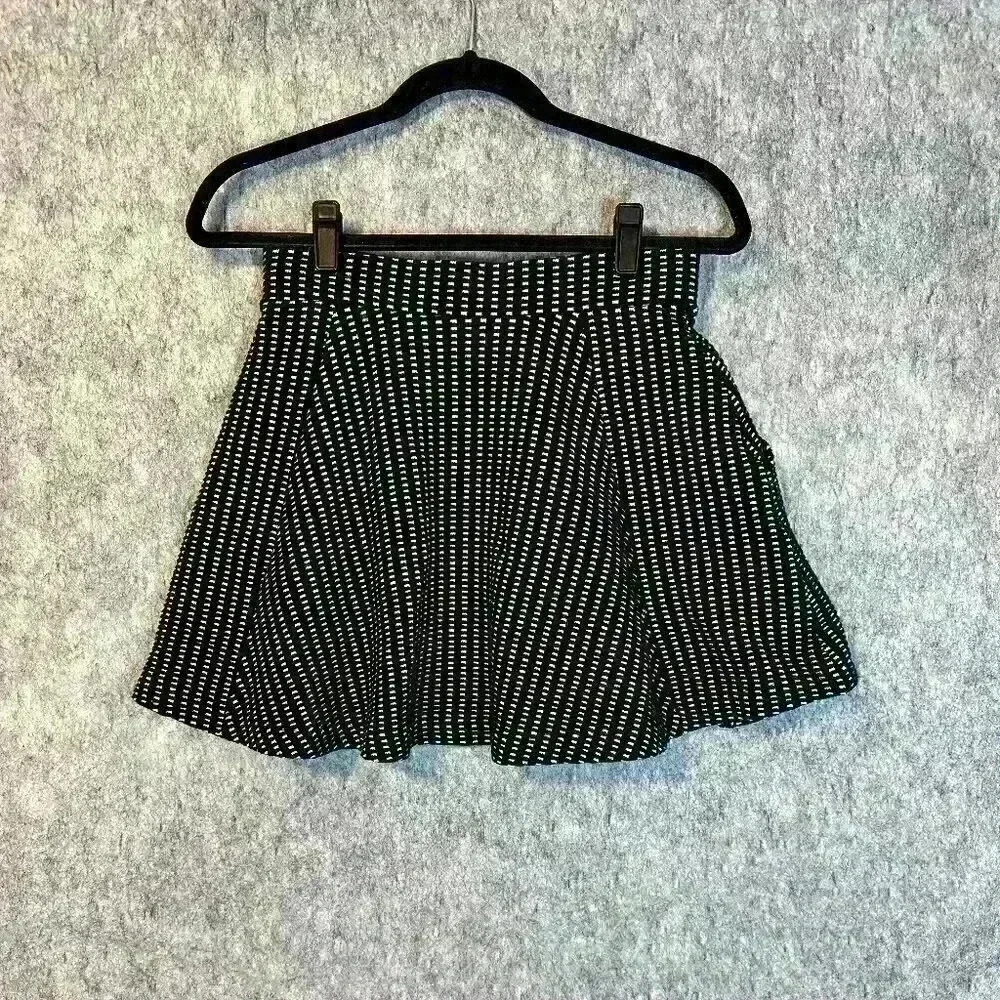 Free People Womens Black & White Full Mini Skirt W/ Pockets - XS